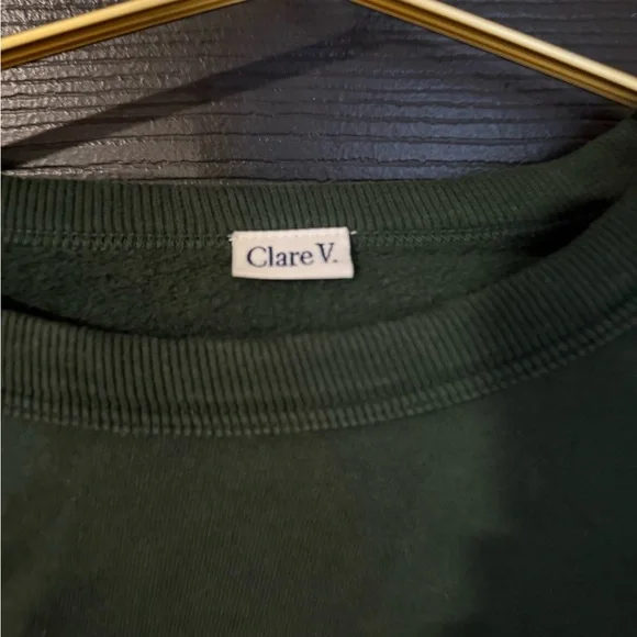 Clare V Green and White Sweater - Picture 5 of 7